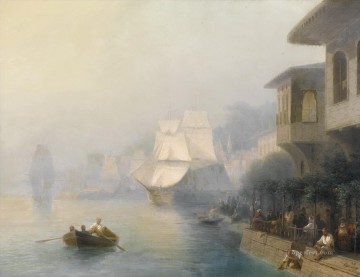view of the bosporus 1878 Romantic Ivan Aivazovsky Russian Oil Paintings